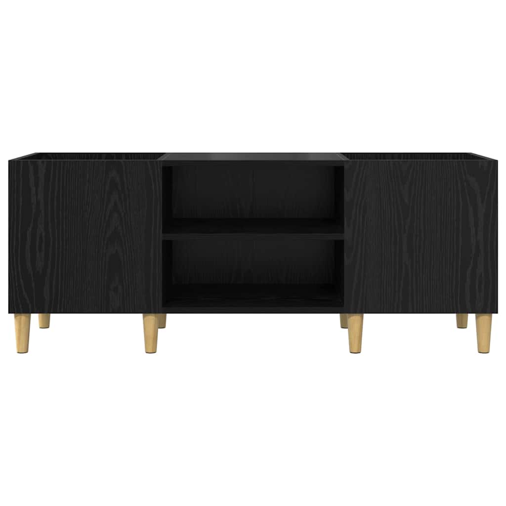Mobile porta vinili Rovere Nero 121 x 38 x 48 cm 881473