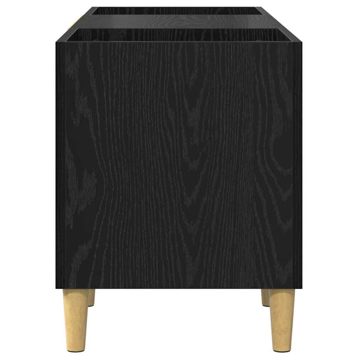 Mobile porta vinili Rovere Nero 121 x 38 x 48 cm 881473