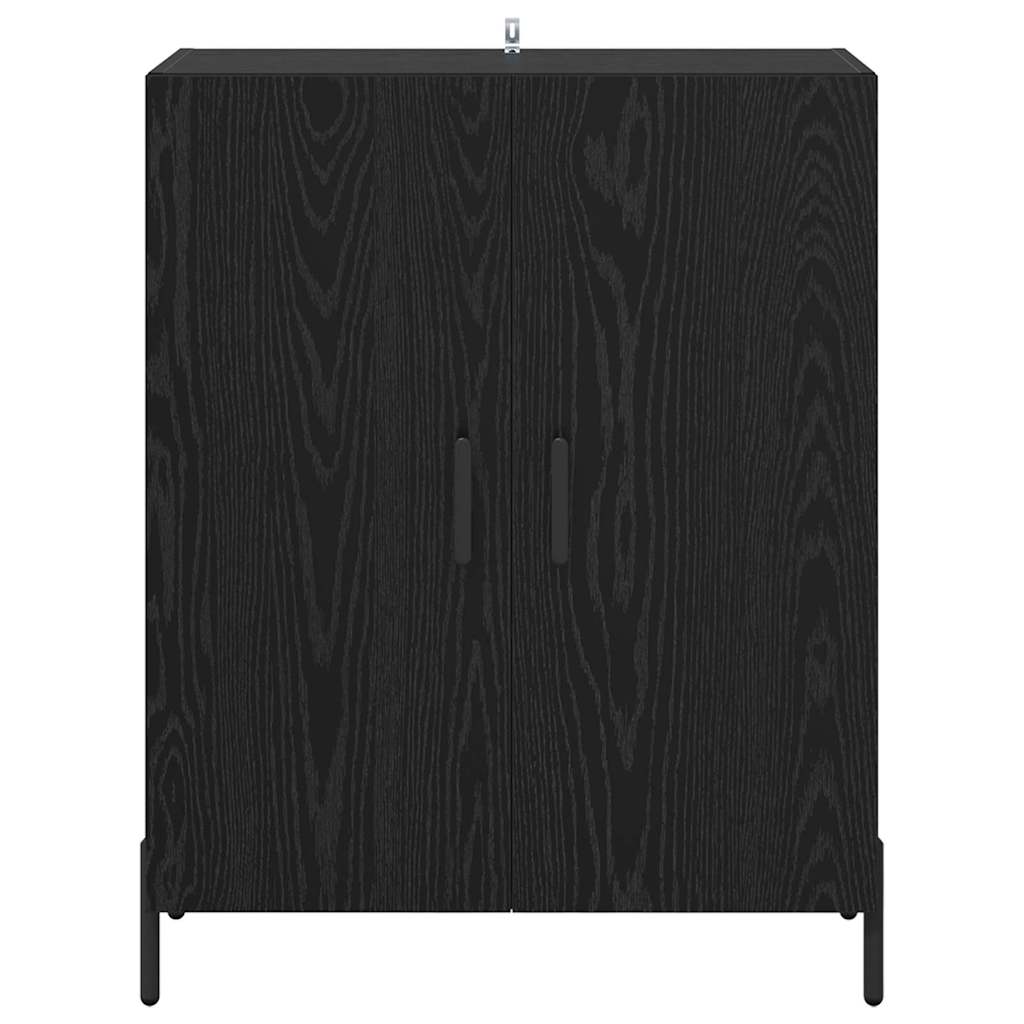 Credenza Rovere Nero 69,5 x 34 x 90 cm Legno multistrato 881476