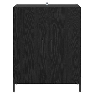 Credenza Rovere Nero 69,5 x 34 x 90 cm Legno multistrato 881476