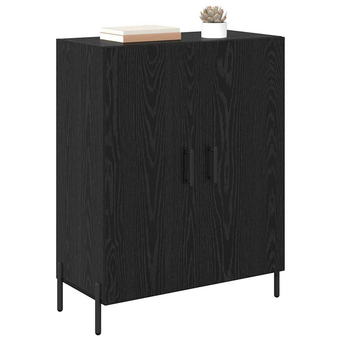 Credenza Rovere Nero 69,5 x 34 x 90 cm Legno multistrato 881476