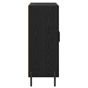 Credenza Rovere Nero 69,5 x 34 x 90 cm Legno multistrato 881476