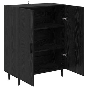 Credenza Rovere Nero 69,5 x 34 x 90 cm Legno multistrato 881479