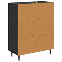 Credenza Rovere Nero 69,5 x 34 x 90 cm Legno multistrato 881479