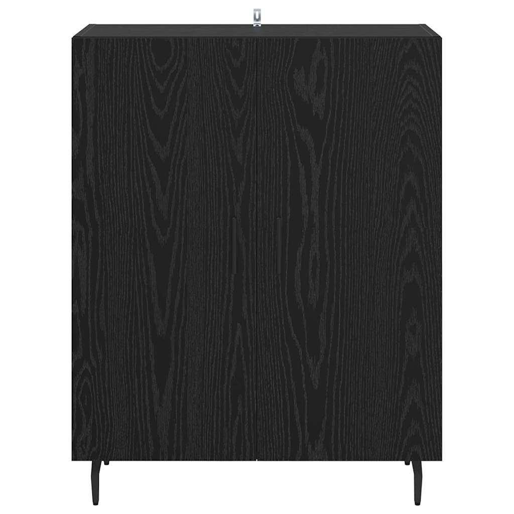 Credenza Rovere Nero 69,5 x 34 x 90 cm Legno multistrato 881479