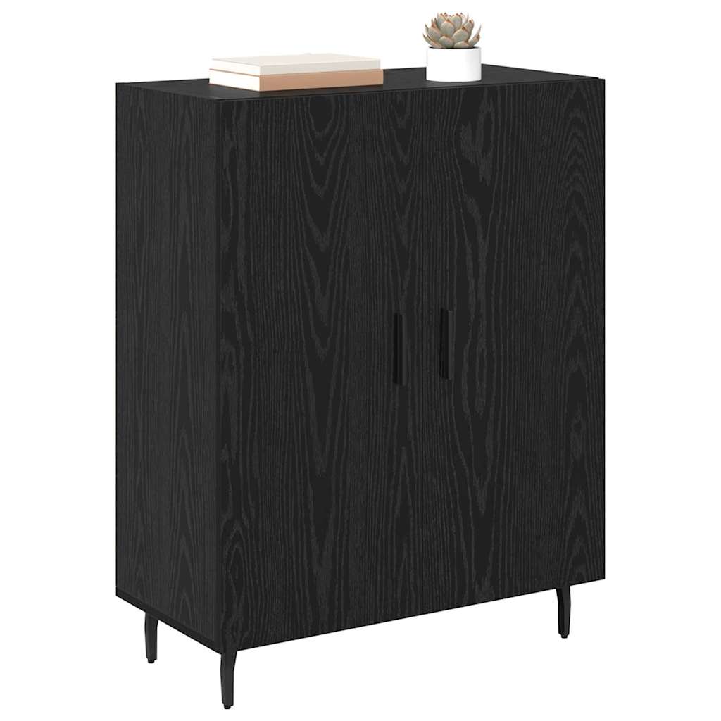 Credenza Rovere Nero 69,5 x 34 x 90 cm Legno multistrato 881479