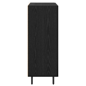 Credenza Rovere Nero 69,5 x 34 x 90 cm Legno multistrato 881479