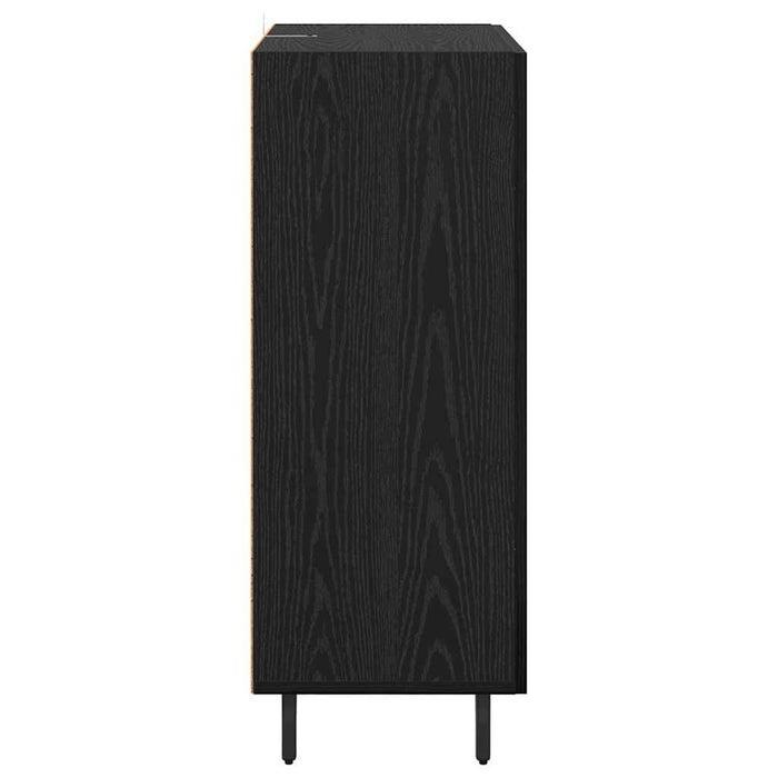 Credenza Rovere Nero 69,5 x 34 x 90 cm Legno multistrato 881479