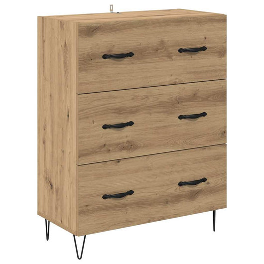 Credenza con cassetto Rovere artigianale 69,5 x 34 x 90 cm 881496