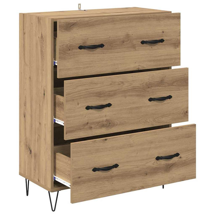 Credenza con cassetto Rovere artigianale 69,5 x 34 x 90 cm 881496