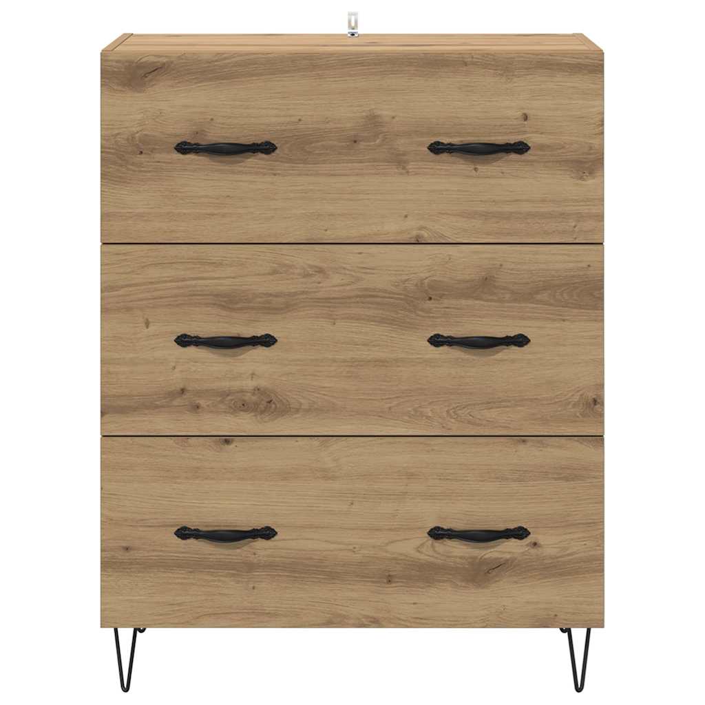 Credenza con cassetto Rovere artigianale 69,5 x 34 x 90 cm 881496