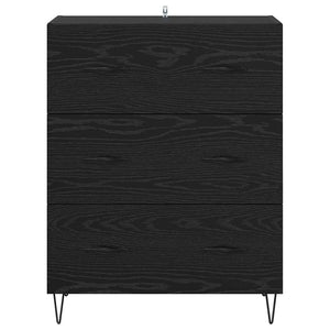 Credenza con Cassetto-Buffet-Armadio da cucina Rovere Nero 69,5 x 34 x 90 cm 302577
