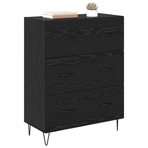 Credenza con cassetto Rovere Nero 69,5 x 34 x 90 cm 881497