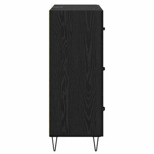 Credenza con cassetto Rovere Nero 69,5 x 34 x 90 cm 881497