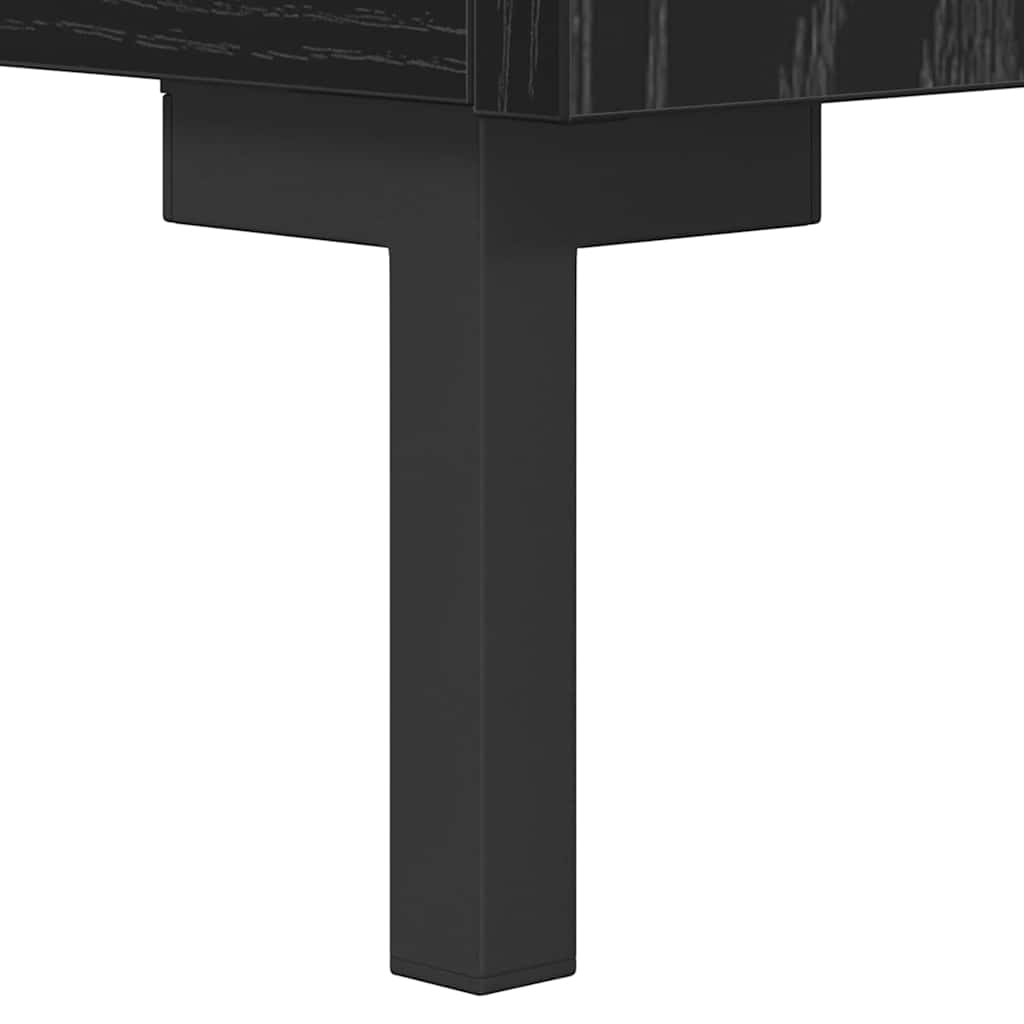 Credenza con cassetto Rovere Nero 69,5 x 34 x 90 cm 881506