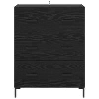 Credenza con Cassetto-Buffet-Armadio da cucina Rovere Nero 69,5 x 34 x 90 cm 841204
