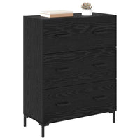Credenza con Cassetto-Buffet-Armadio da cucina Rovere Nero 69,5 x 34 x 90 cm 841204