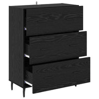 Credenza con cassetto Rovere Nero 69,5 x 34 x 90 cm 881515
