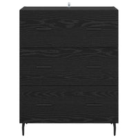 Credenza con cassetto Rovere Nero 69,5 x 34 x 90 cm 881515
