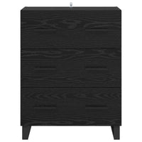 Credenza con cassetto Rovere Nero 69,5 x 34 x 90 cm 881524