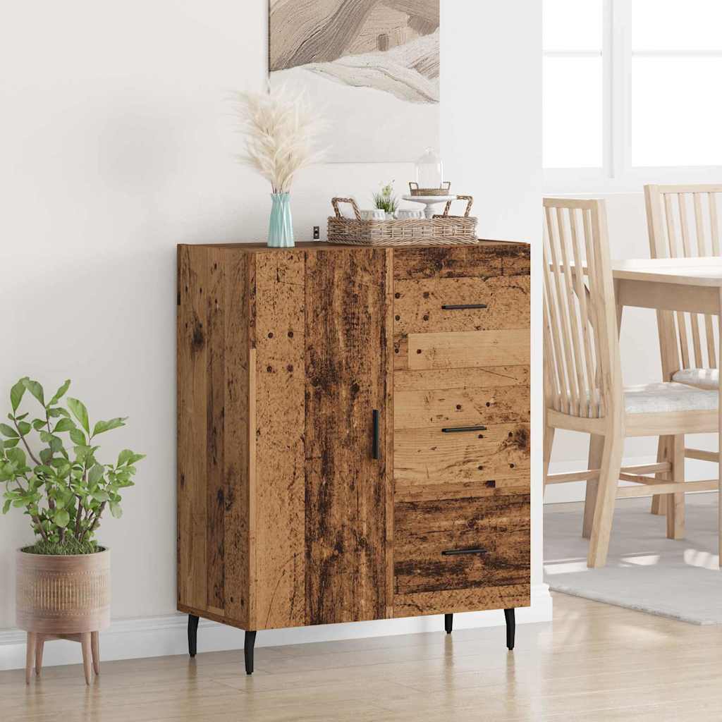 Credenza con Cassetto-Buffet-Armadio da cucina Legno vecchio 69,5 x 34 x 90 cm 177085
