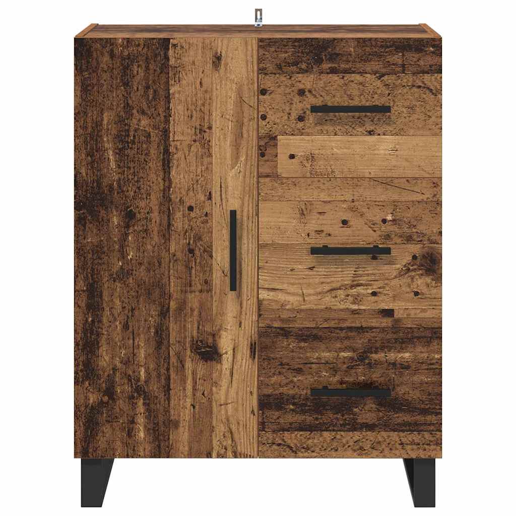 Credenza con Cassetto-Buffet-Armadio da cucina Legno vecchio 69,5 x 34 x 90 cm 913443