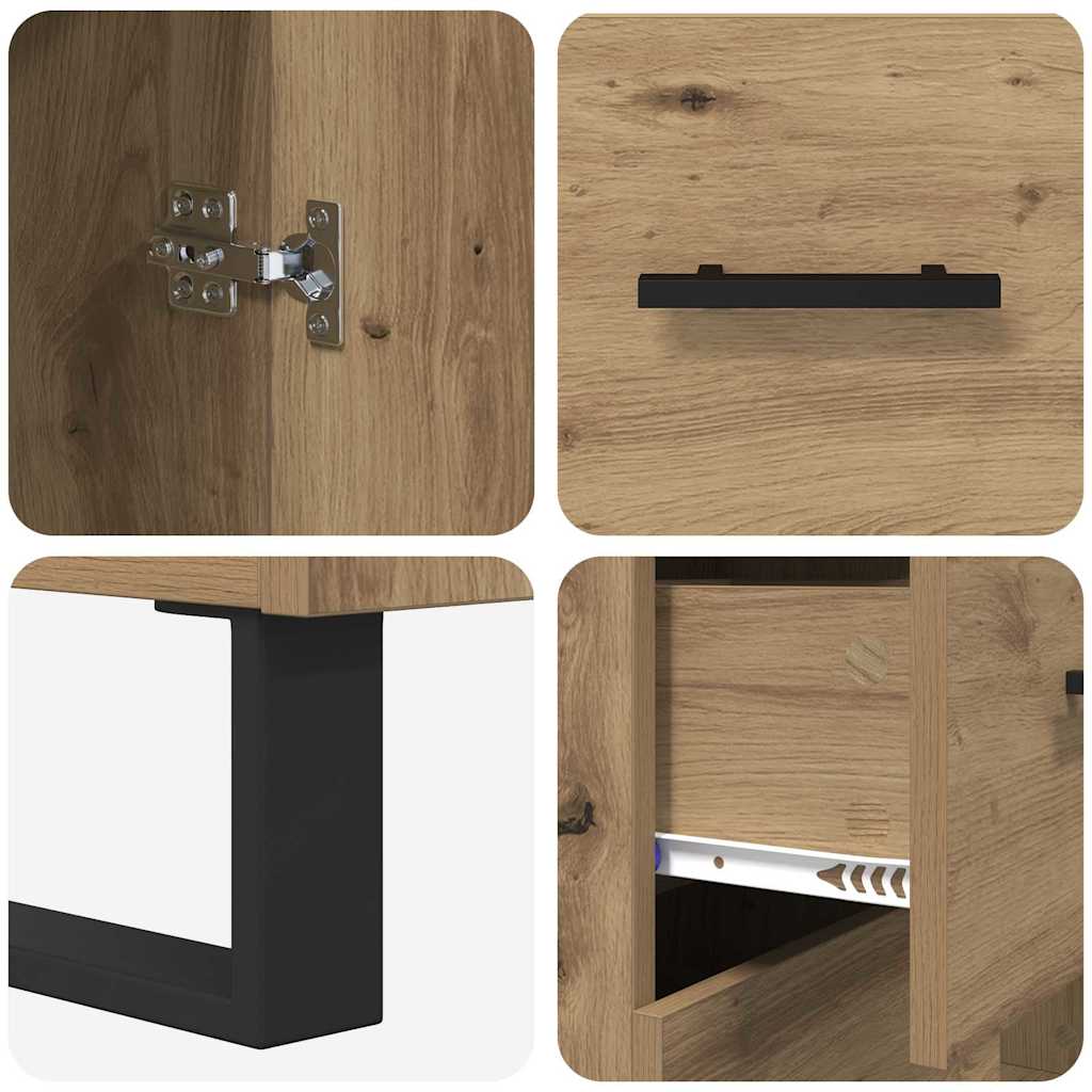 Credenza con cassetto Rovere artigianale 69,5 x 34 x 90 cm 881541