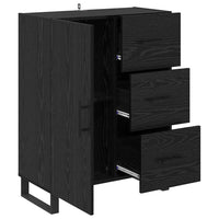 Credenza con Cassetto-Buffet-Armadio da cucina Rovere Nero 69,5 x 34 x 90 cm 126703