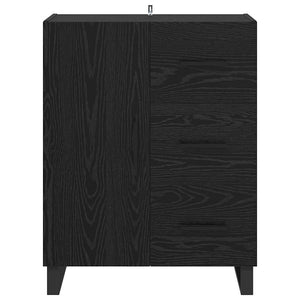 Credenza con cassetto Rovere Nero 69,5 x 34 x 90 cm 881542