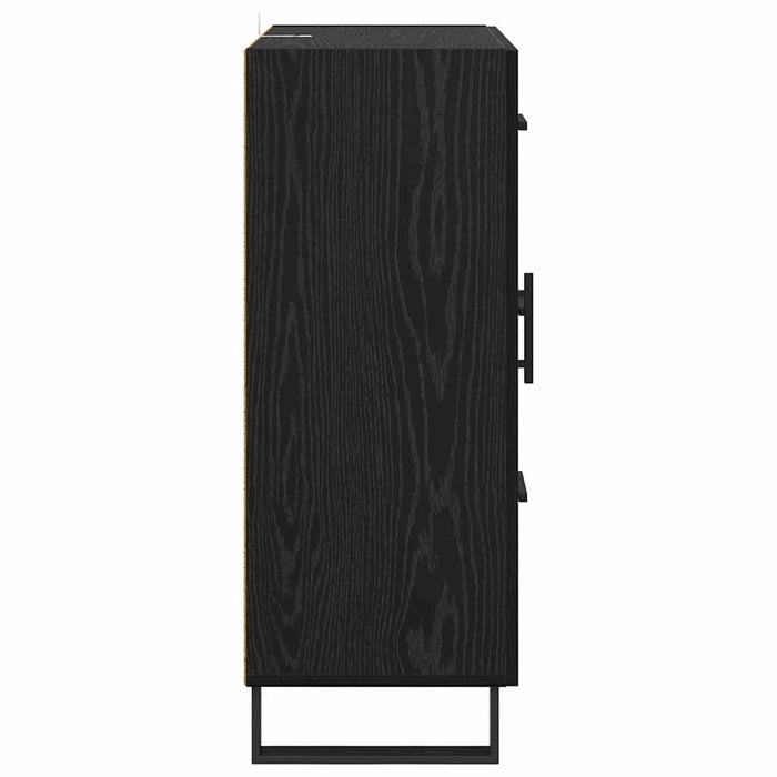 Credenza con cassetto Rovere Nero 69,5 x 34 x 90 cm 881542