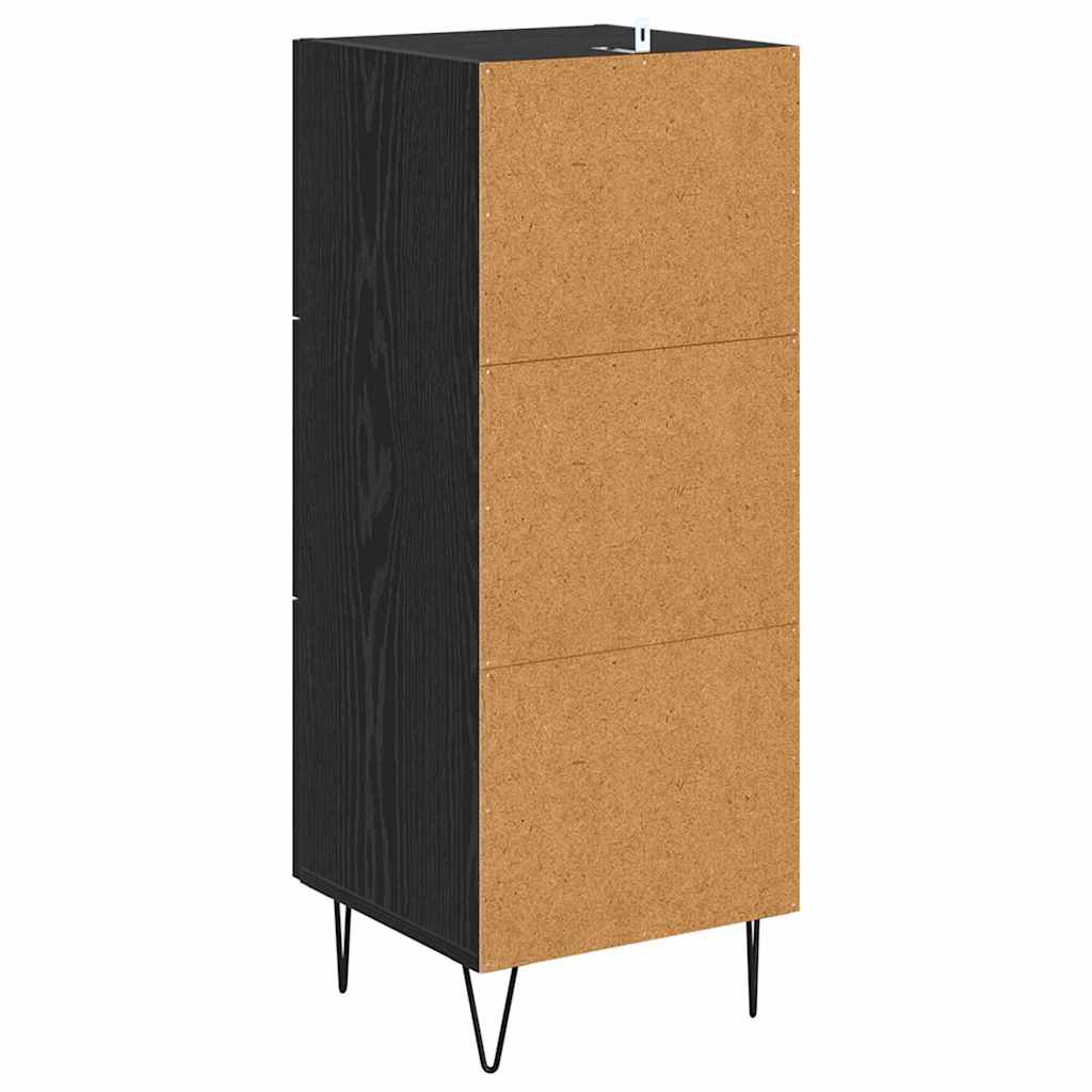 Credenza Rovere nero 34 x 34.5 x 90 cm Legno multistrato 881551