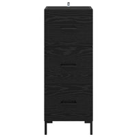 Credenza Rovere Nero 34,5 x 34 x 90 cm Legno multistrato 881560