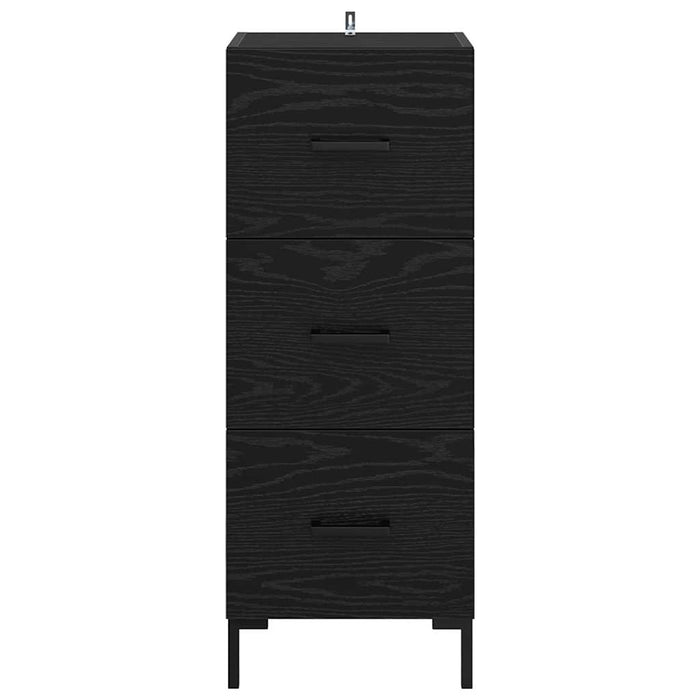 Credenza Rovere Nero 34,5 x 34 x 90 cm Legno multistrato 881560