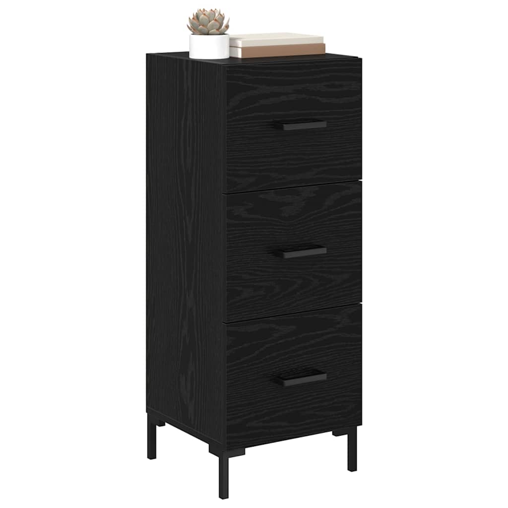 Credenza Rovere Nero 34,5 x 34 x 90 cm Legno multistrato 881560
