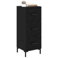Credenza Rovere Nero 34,5 x 34 x 90 cm Legno multistrato 881560