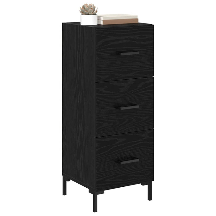 Credenza Rovere Nero 34,5 x 34 x 90 cm Legno multistrato 881560