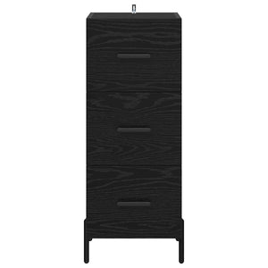 Credenza Rovere nero 34 x 34,5 x 90 cm Legno multistrato 881569