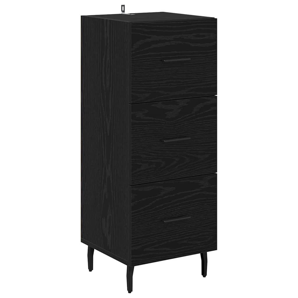 Credenza Rovere nero 34 x 34,5 x 90 cm Legno multistrato 881578