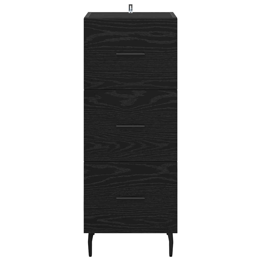 Credenza Rovere nero 34 x 34,5 x 90 cm Legno multistrato 881578