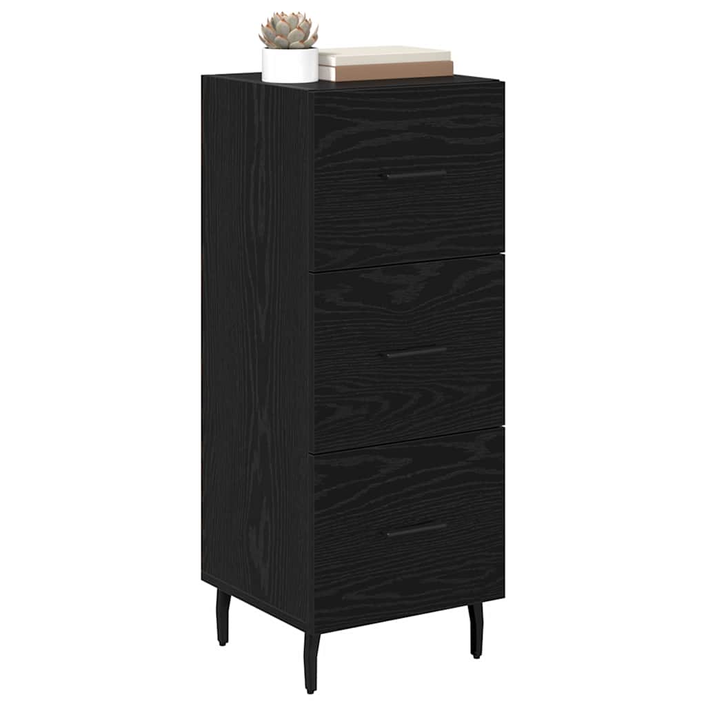 Credenza Rovere nero 34 x 34,5 x 90 cm Legno multistrato 881578