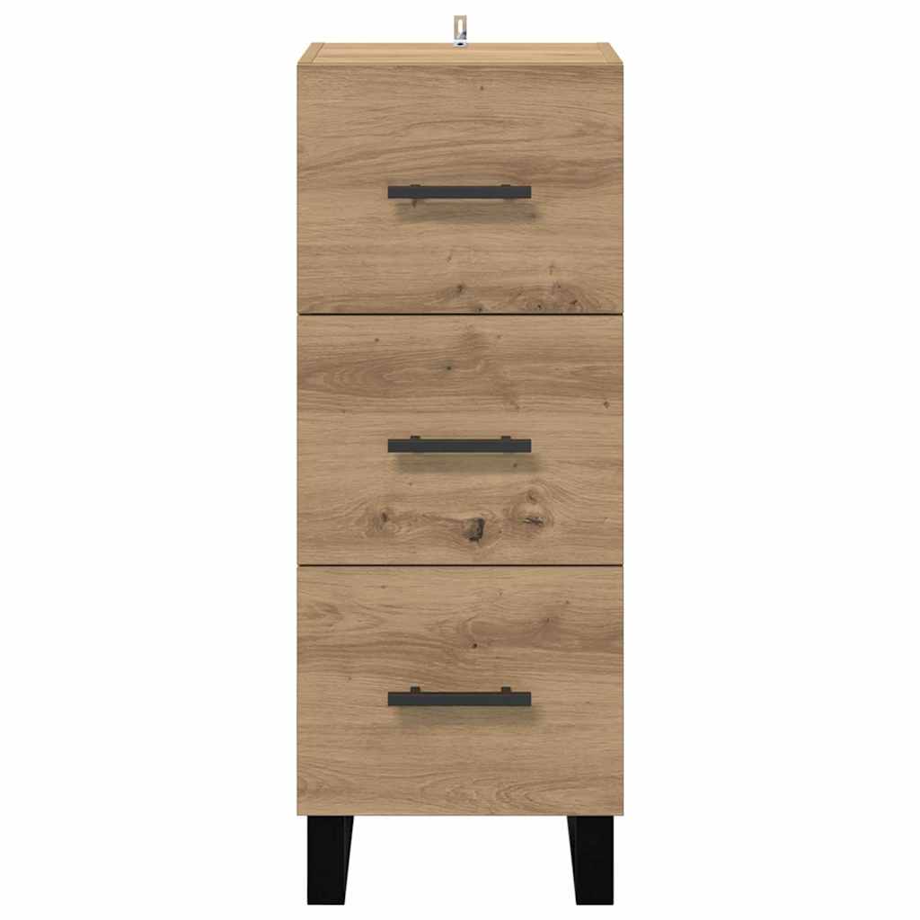 Credenza con cassetto Rovere artigianale 34,5 x 34 x 90 cm 881586