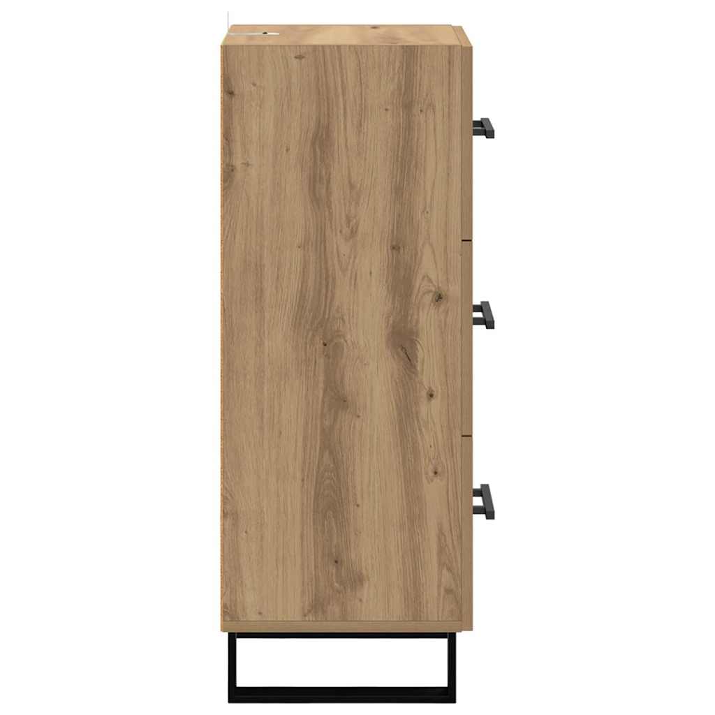 Credenza con cassetto Rovere artigianale 34,5 x 34 x 90 cm 881586