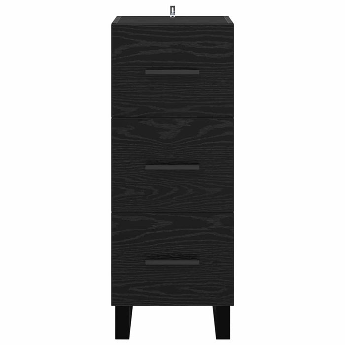 Credenza con cassetto Rovere Nero 34,5 x 34 x 90 cm 881587