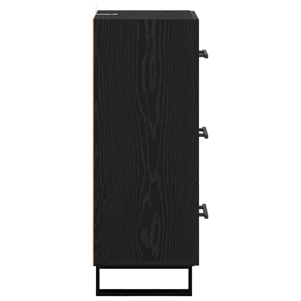 Credenza con cassetto Rovere Nero 34,5 x 34 x 90 cm 881587