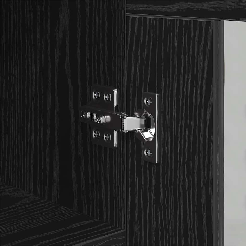 Credenza Rovere nero 34 x 34,5 x 90 cm Legno multistrato 881590