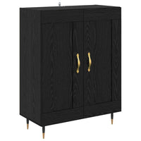 Credenza Rovere Nero 69,5 x 34 x 90 cm Legno multistrato 881593