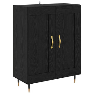 Credenza Rovere Nero 69,5 x 34 x 90 cm Legno multistrato 881593