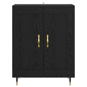 Credenza Rovere Nero 69,5 x 34 x 90 cm Legno multistrato 881593