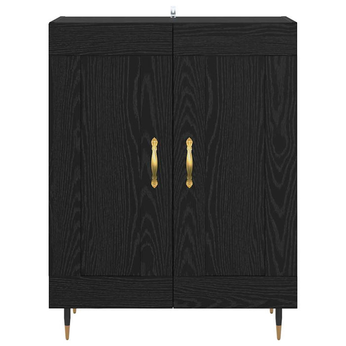 Credenza Rovere Nero 69,5 x 34 x 90 cm Legno multistrato 881593