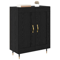 Credenza Rovere Nero 69,5 x 34 x 90 cm Legno multistrato 881593